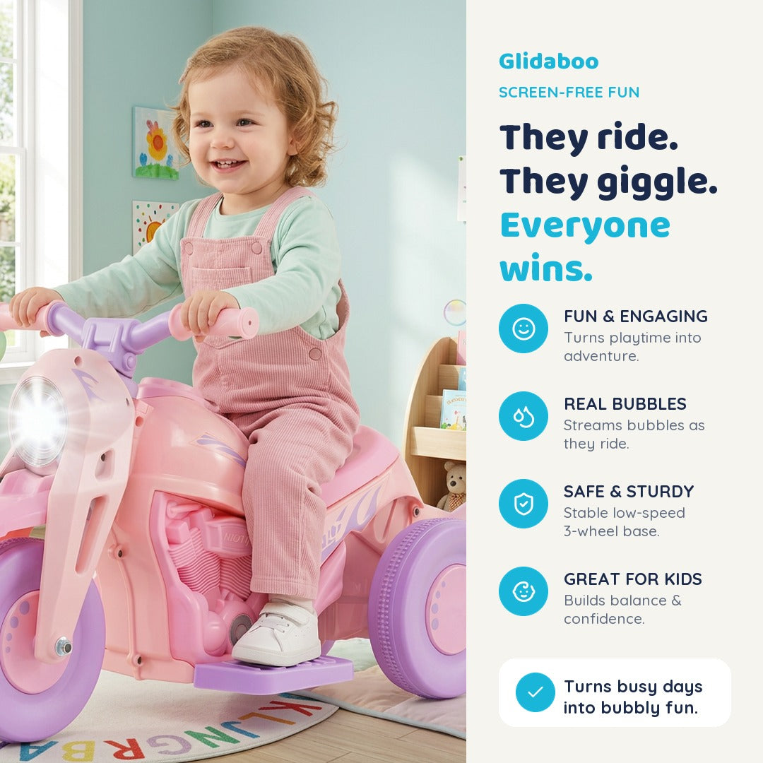They ride, they giggle — screen-free fun with Glidaboo
